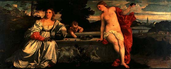 Tizian, Amor sacro e profano, Frühwerk, Galleria Borghese, Rom