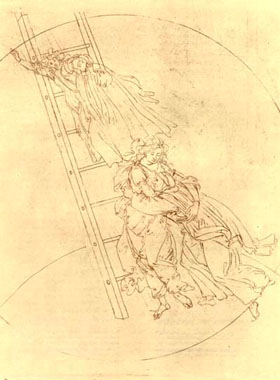 Sandro Botticelli, Zeichnung Paradiso 22, um 1480-1495, Staatliche Museen zu Berlin