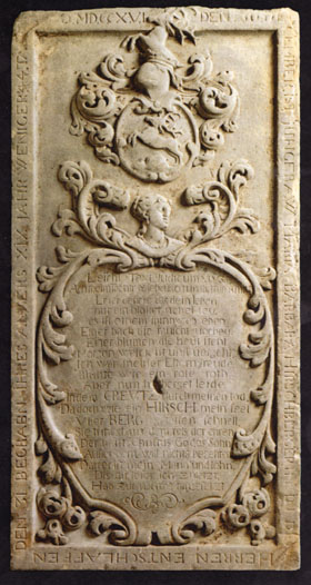 Grabschrift Maria Barbara Hirschberger (1697-1716)