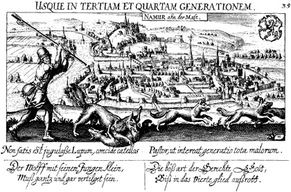 Namur ahn der Mase - Daniel Meisner et Eberhard Kieser, Thesaurus Philopoliticus oder Politisches Schatzkästlein, 1625-31