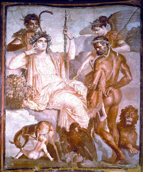 Fresko aus Herkulaneum - Neapel, Museo Archeologico Nazionale 